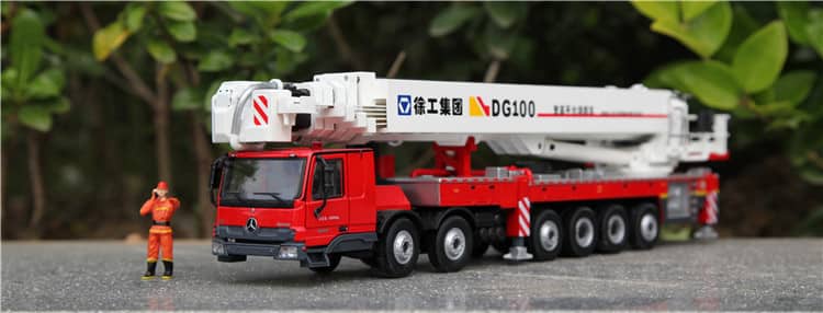 XCMG fire fighting truck DG100 aerial platform fire truck model toy for sale